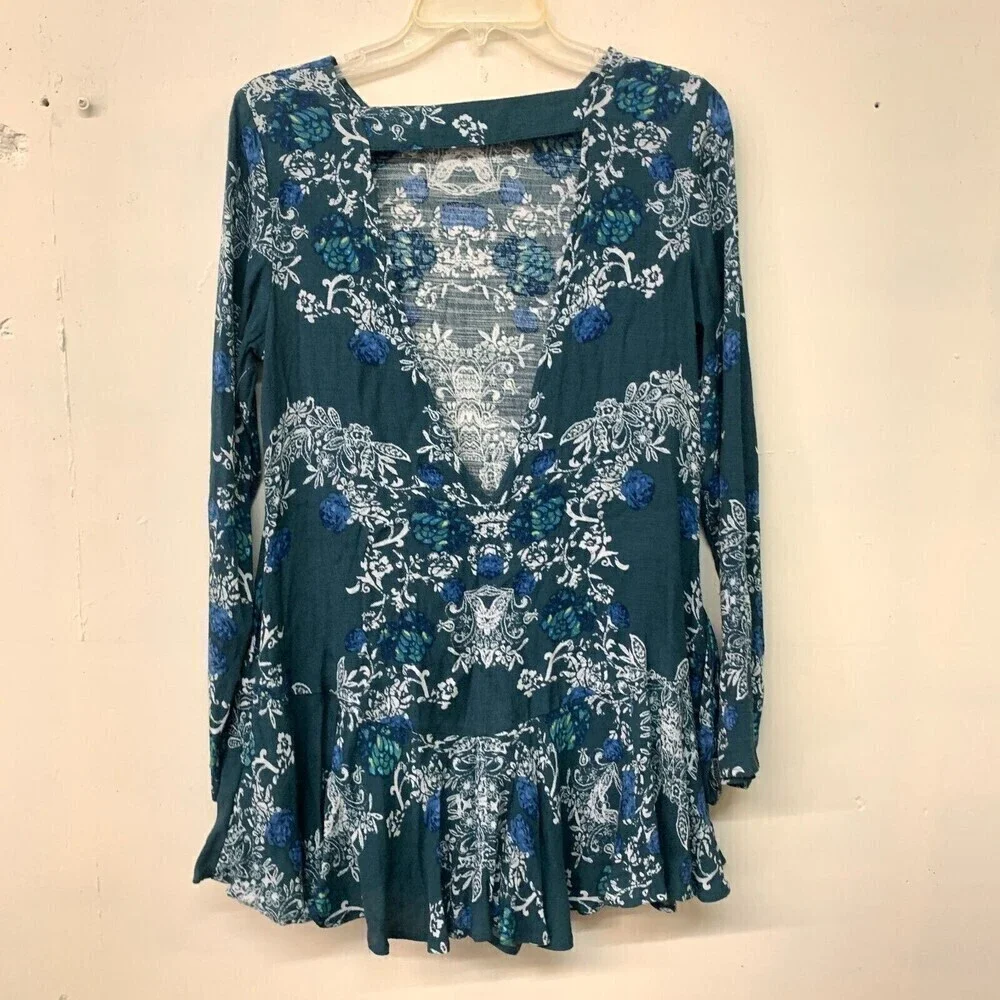 Free People Womens Size XS Multicolor Free People Smooth Talker Tunic Dress
